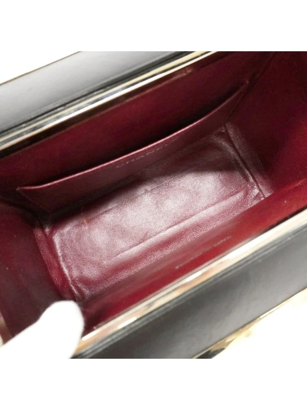 Chanel Handbag Quilted Lambskin Black Silver